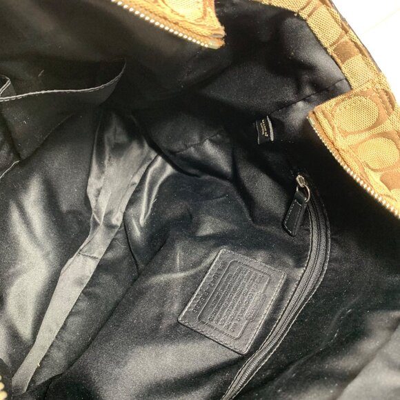 COACH Gallery Signature Jacquard North South Tote Shoulder Bag F16566 + Tag - Picture 8 of 12